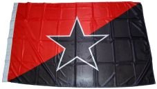 Fahne "Schwarz-rote Fahne mit Stern"